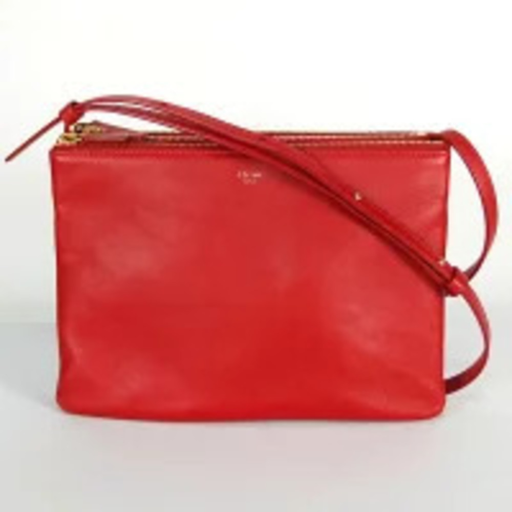 Celine Trio Shoulder Bag Red